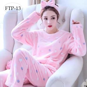 Stylish Fleece T-shirt pajama FTP-13 set for Girls In Pakistan. Shop Now