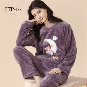 Stylish Fleece T-shirt pajama FTP-16 set for Girls In Pakistan. Shop Now