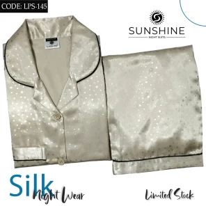 Printed Silk Nightdress LPS-147 for Women - Luxurious Sleepwear