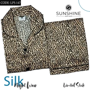 Printed Silk Nightdress LPS-149 for Women - Luxurious Sleepwear