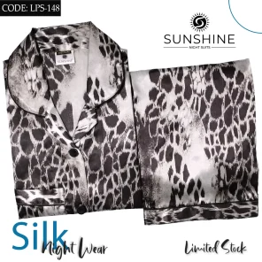 Printed Silk Nightdress LPS-148 for Women - Luxurious Sleepwear
