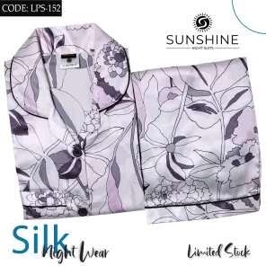 Printed Silk Nightdress LPS-152 for Women - Luxurious Sleepwear