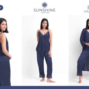 N-Blue Silk Jersey Nighty 3000-F Set For women In Pakistan. Shop Now