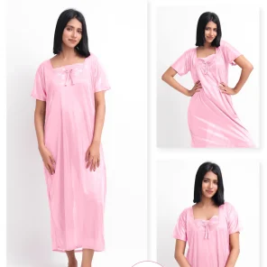 Pink Silk Jersey Nighty 1001-E Set For women In Pakistan. Shop Now