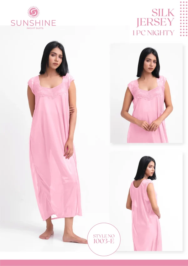 Pink Silk Jersey Nighty 1003-E Set For women In Pakistan. Shop Now