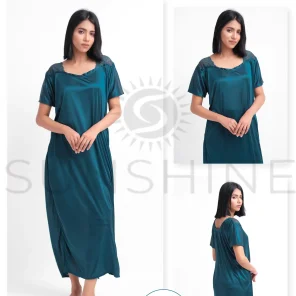 Teal Silk Jersey Nighty 1002-B Set For women In Pakistan. Shop Now