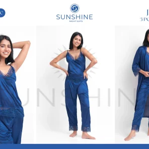 Blue Silk Jersey Nighty 3000-C Set For women In Pakistan. Shop Now