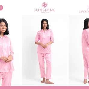 Silk Jersey Pajamas Set 2550-E For Women in Pakistan - Easy wear, stylish design, ultimate comfort.