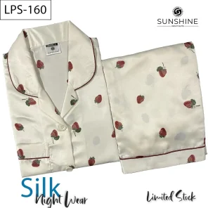 Printed Silk Nightdress LPS-160 for Women - Luxurious Sleepwear