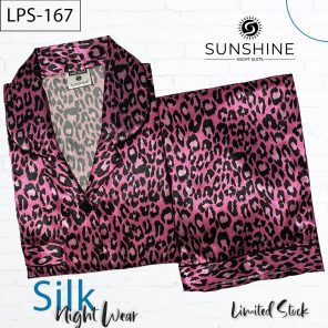 Printed Silk Nightdress LPS-167 for Women - Luxurious Sleepwear