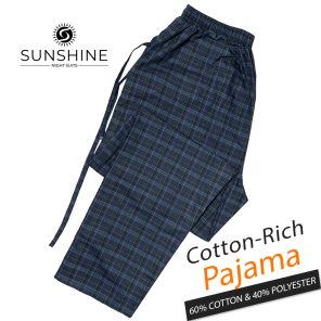 Buy Navy Blue check cotton rich Pajama For men. Best Brand In Pakistan.