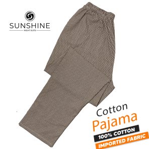 Buy L-brown check cotton Pajama For men. Best Brand In Pakistan.