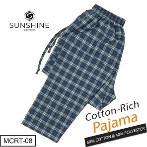 Steel Blue Check Cotton Rich Trousers MCRT-08 For men. Best Brand In Pakistan.