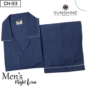 Royal Blue Stripe Nightwear for Men CH-93- Luxurious Sleepwear. Shop Now