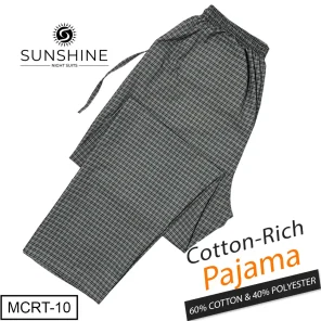 Grey Black Check Cotton Rich Trousers MCRT-10 For men. Best Brand In Pakistan.