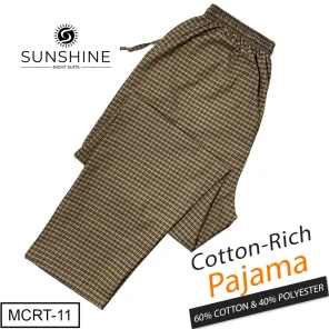 Fawn Black Check Cotton Rich Trousers MCRT-11 For men. Best Brand In Pakistan.