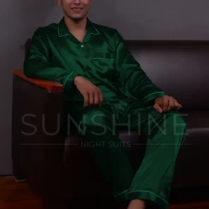 Dark Green nightdress for men - Luxury and comfort combined. Buy now in Pakistan